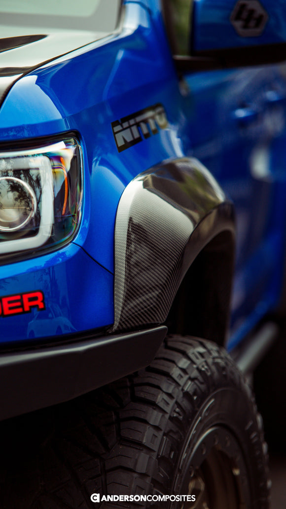 Anderson Composites 17-19 Chevy Colorado ZR2 Front Carbon Fiber Fender Flares (Pair)