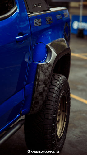Anderson Composites 17-19 Chevy Colorado ZR2 Rear Carbon Fiber Fender Flares (Pair) - 0