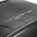 Anderson Composites 2018 Ford Mustang GT Type-SA Style Heat Extractor Double Sided Carbon Fiber Hood-3