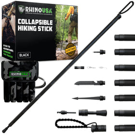 Rhino USA Tactical Hiking Stick w/ Integrated Survival Kit