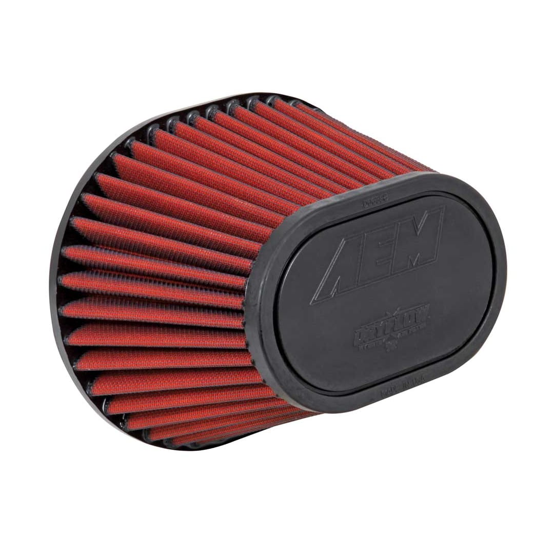 AEM Dryflow Air Filter - 3.5in FLG / 8-1/2in L x 7in W / Top 6-1/4in L x 4in W / 5-1/2in H (S/O)