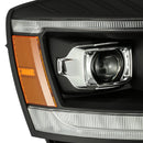 AlphaRex 06-08 Dodge Ram 1500HD PRO-Series Projector Headlights Plank Style Black w/Seq Signal/DRL-2
