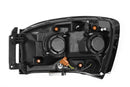 AlphaRex 06-08 Dodge Ram 1500HD LUXX LED Projector Headlights Plank Style Black w/Seq Signal/DRL-6