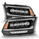 AlphaRex 09-18 Dodge Ram 2500 NOVA LED Proj Headlights Plank Style Design Black w/ Activation Light-1