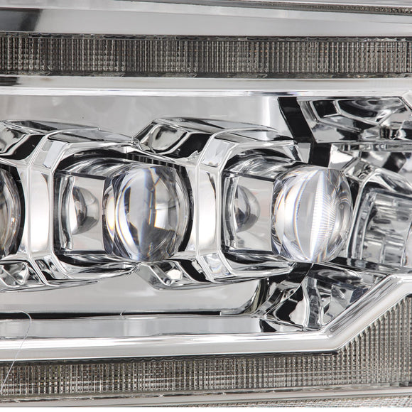 AlphaRex 09-18 Ram 2500 NOVA LED Proj Headlights Plank Style Chrome w/Activ Light/Seq Signal/DRL