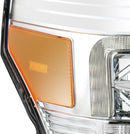 AlphaRex 11-16 Ford F-250 SD PRO-Series Projector Headlights Plank Style Design Chrome w/Seq Signal-4