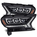 AlphaRex 19-21 Ford Ranger NOVA LED Proj Headlights Plank Style Black w/Activ Light/Seq Signal/DRL-1