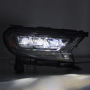 AlphaRex 19-21 Ford Ranger NOVA LED Proj Headlight Plnk Style Alpha Blk w/Activ Light/Seq Signal/DRL-6
