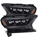 AlphaRex 19-21 Ford Ranger NOVA LED Proj Headlight Plnk Style Alpha Blk w/Activ Light/Seq Signal/DRL-1