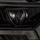 AlphaRex 2019+ Ford Ranger PRO-Series Proj Headlights Plank Style Alpha Black w/Seq Signal/DRL-2