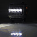 AlphaRex 14-18 GMC Sierra NOVA LED Proj Headlights Plank Style Black w/Activ Light/Seq Signal/DRL-7