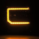 AlphaRex 14-18 GMC Sierra NOVA LED Proj Headlights Plnk Style Alpha Blk w/Activ Light/Seq Signal/DRL-9