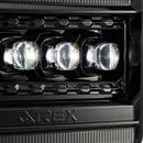 AlphaRex 14-18 GMC Sierra NOVA LED Proj Headlights Plnk Style Alpha Blk w/Activ Light/Seq Signal/DRL-4
