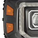 AlphaRex 14-18 GMC Sierra LUXX LED Proj Headlights Plank Style Black w/Activ Light/Seq Signal/DRL-5