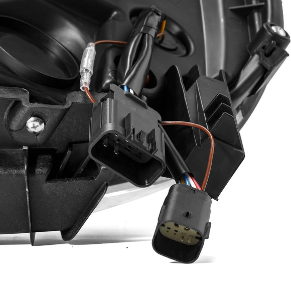 AlphaRex 14-18 GMC Sierra PRO-Series Proj Headlights Plank Alpha Blk w/Activ Light/Seq Signal/DRL