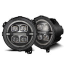 18-24 Jeep Wrangler JL/Gladiator JT NOVA-Series LED Projector Headlights Black-1