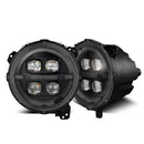 18-24 Jeep Wrangler JL/Gladiator JT NOVA-Series LED Projector Headlights Alpha-black-1