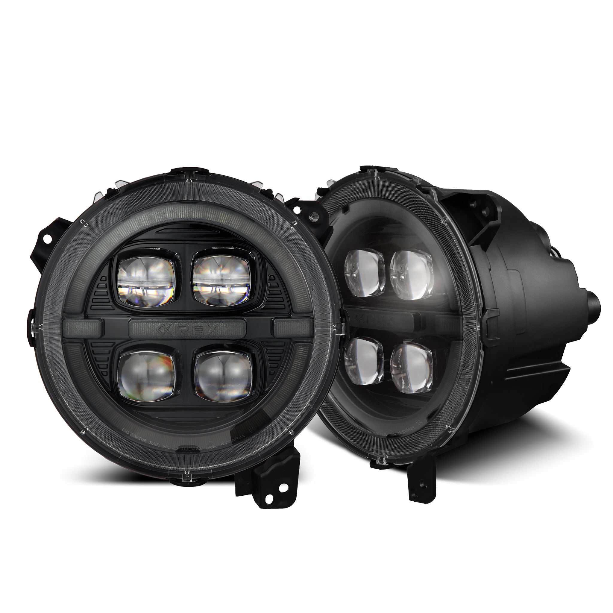 18-24 Jeep Wrangler JL/Gladiator JT NOVA-Series LED Projector Headlights Alpha-black