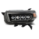 AlphaRex 10-13 Toyota 4Runner NOVA LED Projector Headlights Plank Style Black w/Seq Signal/DRL-3