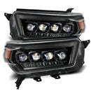 AlphaRex 10-13 Toyota 4Runner NOVA LED Proj Headlights Plank Style Alpha Black w/Seq Signal/DRL-1