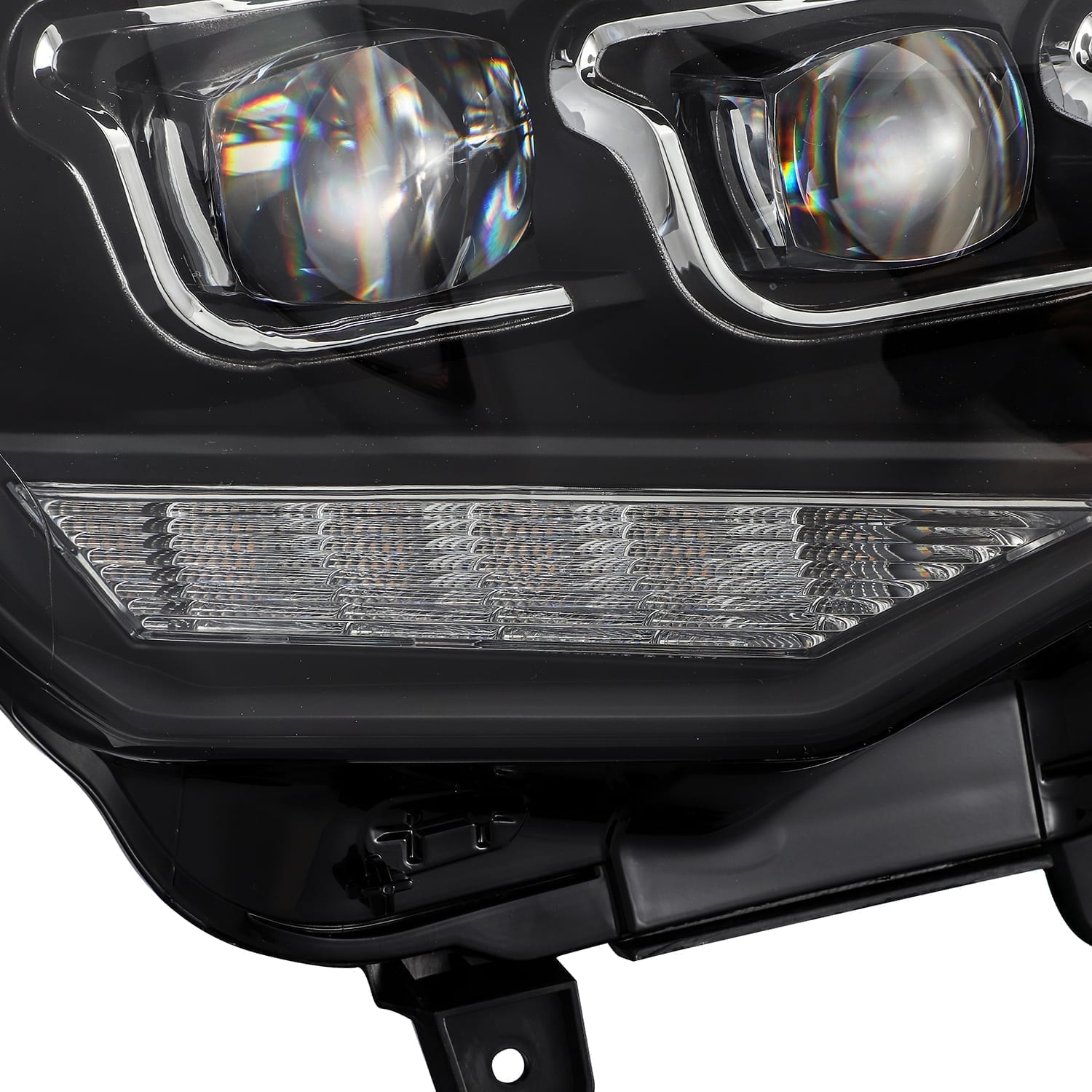 AlphaRex 14-20 Toyota 4Runner NOVA LED Projector Headlights Plank Style Black w/Activation Light