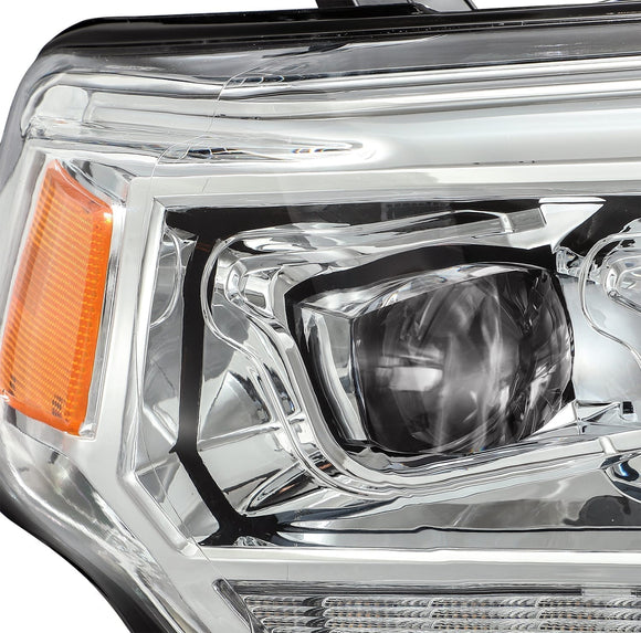 AlphaRex 14-20 Toyota 4Runner NOVA LED Projector Headlights Plank Style Chrome w/Activation Light