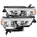 AlphaRex 14-20 Toyota 4Runner LUXX LED Proj Headlights Plank Style Chrome w/Activ Light/Seq Signal-1