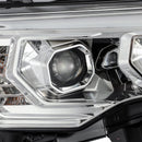 AlphaRex 14-20 Toyota 4Runner PRO-Series Projector Headlights Plank Style Chrm w/Sequential Signal-2