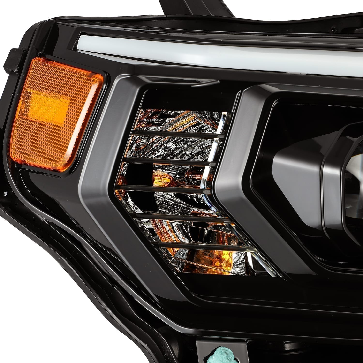 AlphaRex 14-20 Toyota 4Runner LUXX LED Proj Headlight Plank Style Alpha Blk w/Activ Light/Seq Signal