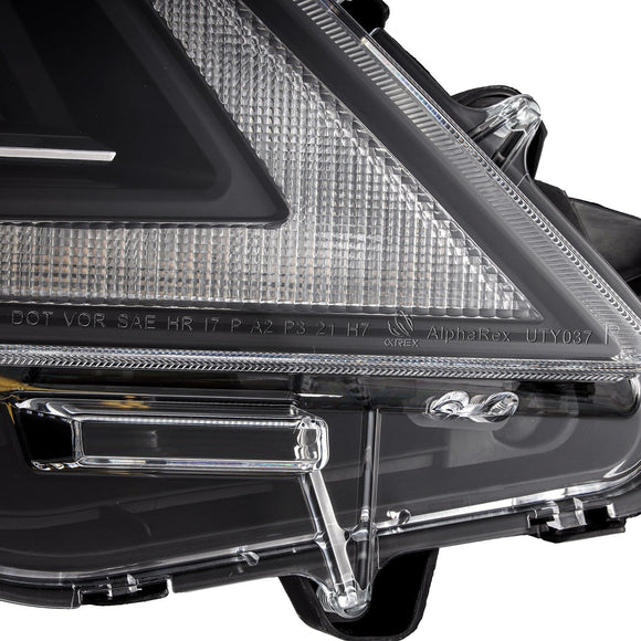 AlphaRex 11-21 Toyota Sienna PRO-Series Proj Headlights Plank Style Black w/Seq Signal/DRL