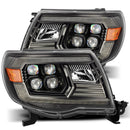 AlphaRex 05-11 Toyota Tacoma NOVA LED Projector Headlights Plank Style Black w/Activation Light/DRL-1