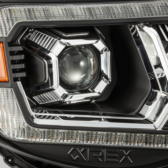 AlphaRex 05-11 Toyota Tacoma PRO-Series Projector Headlights Plank Style Design Black w/DRL