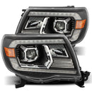 AlphaRex 05-11 Toyota Tacoma PRO-Series Projector Headlights Plank Style Design Black w/DRL-1
