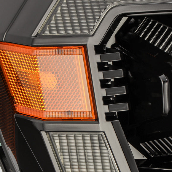 AlphaRex 05-11 Toyota Tacoma PRO-Series Projector Headlights Plank Style Design Alpha Black w/DRL