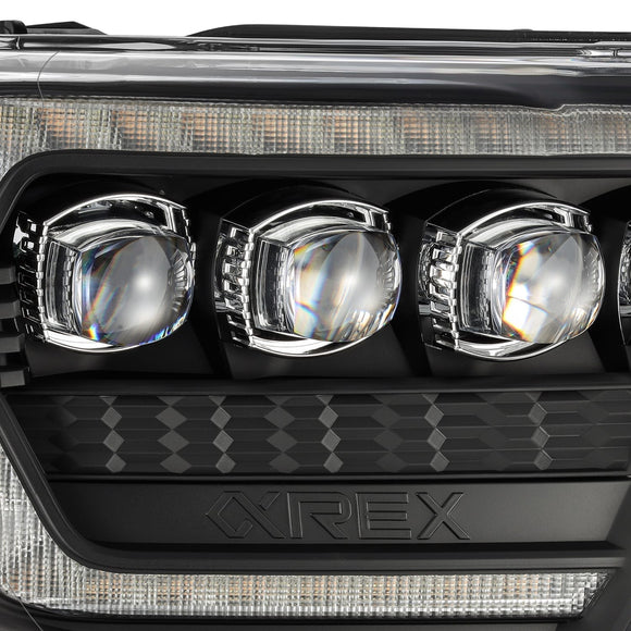 AlphaRex 12-15 Toyota Tacoma NOVA LED Proj Headlights Plank Style Black w/Activ Light/Seq Signal/DRL