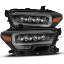 AlphaRex 16-20 Toyota Tacoma NOVA LED Projector Headlights Plank Style Black w/Activation Light-1