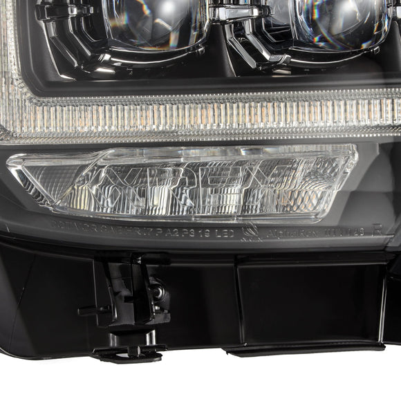 AlphaRex 16-20 Toyota Tacoma NOVA LED Projector Headlights Plank Style Black w/Activation Light