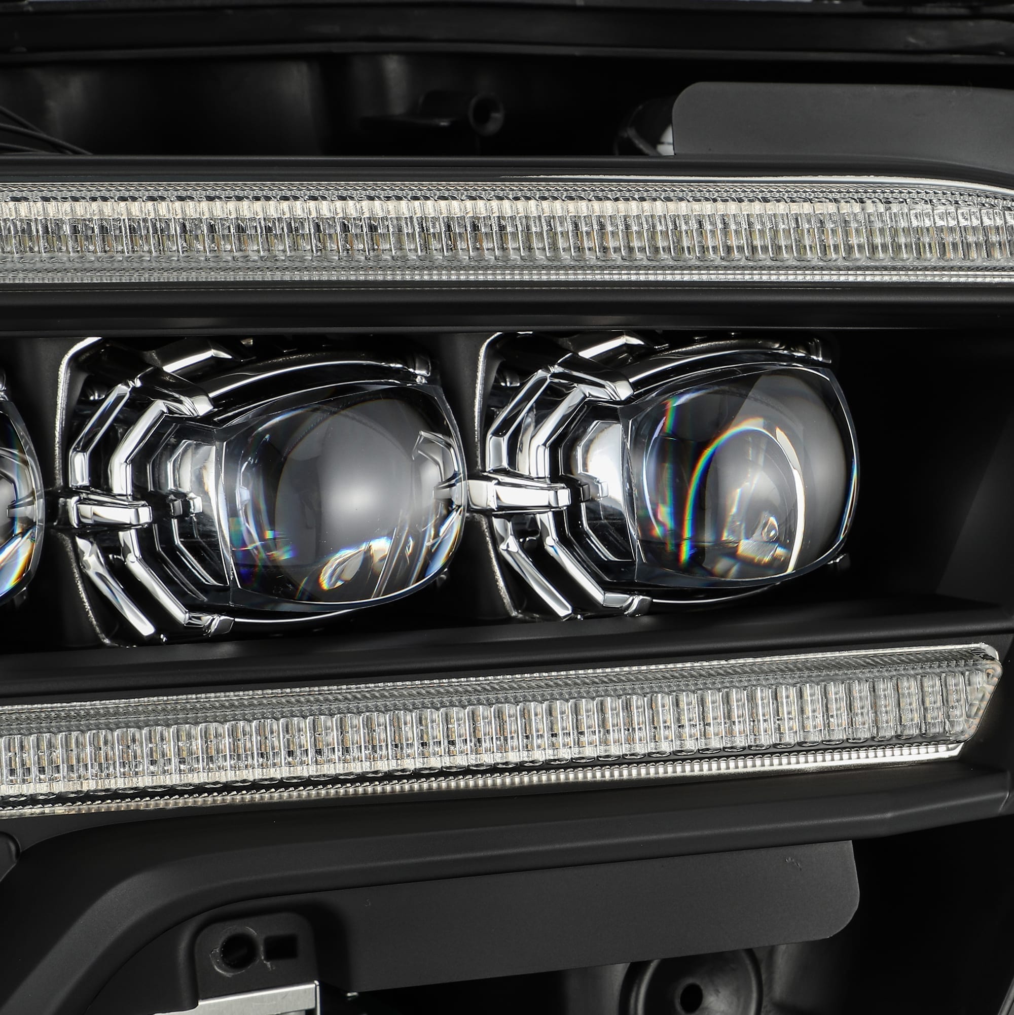 AlphaRex 16-20 Toyota Tacoma NOVA LED Projector Headlights Plank Style Black w/Activation Light - 0