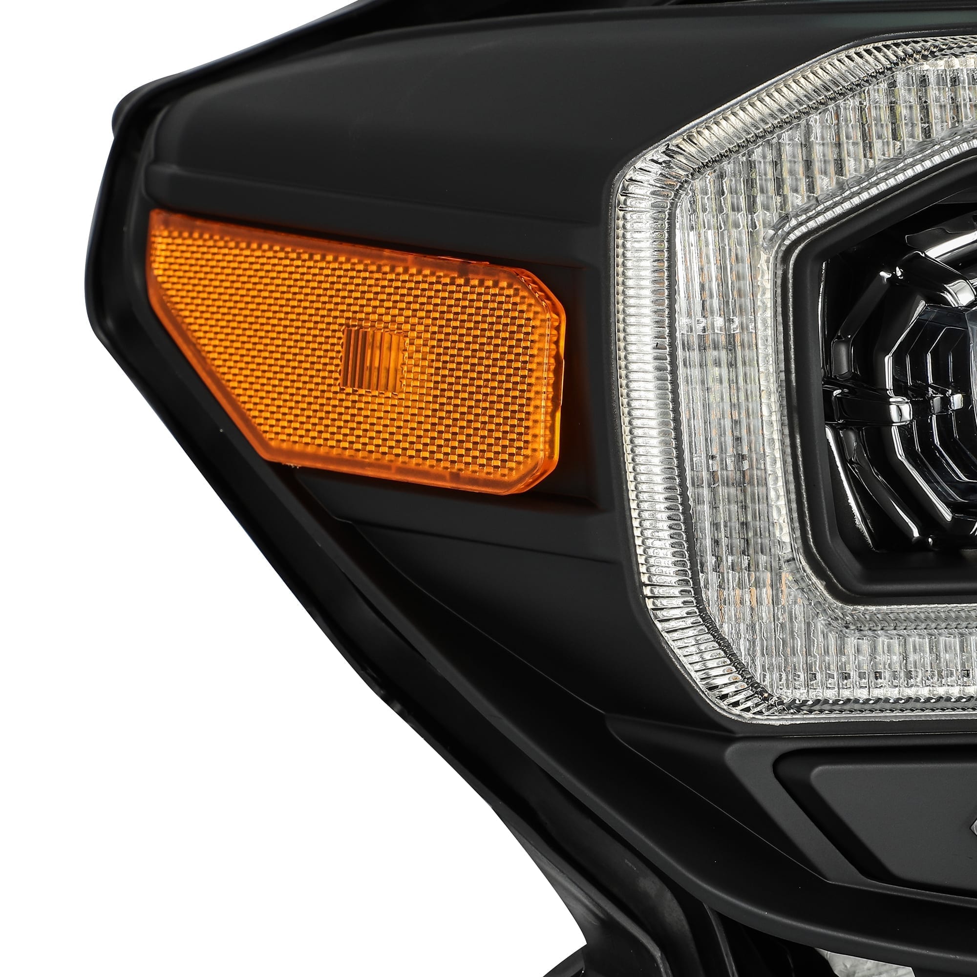 AlphaRex 16-20 Toyota Tacoma NOVA LED Projector Headlights Plank Style Black w/Activation Light