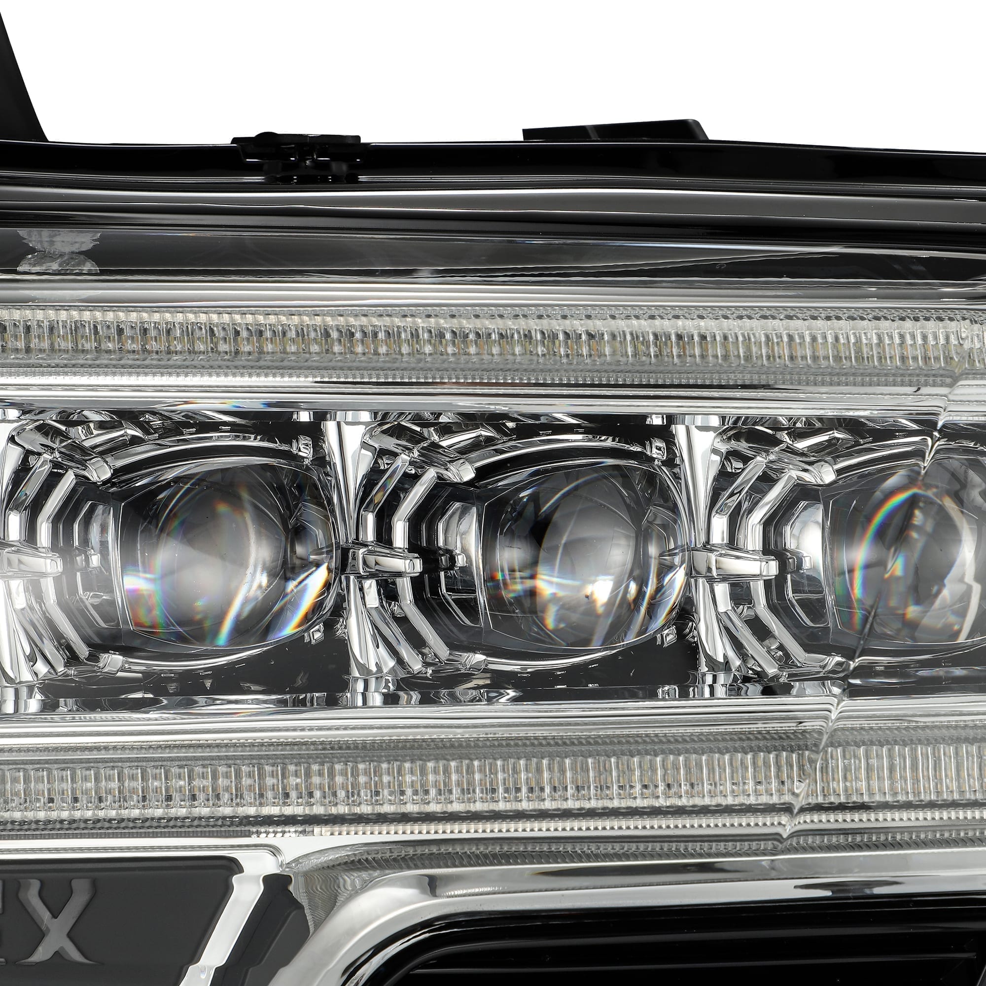 AlphaRex 16-20 Toyota Tacoma NOVA LED Projector Headlights Plank Style Chrome w/Activation Light - 0