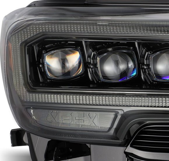 AlphaRex 16-20 Toyota Tacoma NOVA LED Projector Headlight Plank Style Alpha Black w/Activation Light