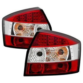 Spyder Audi A4 02-05 LED Tail Lights Red Clear ALT-YD-AA402-LED-RC