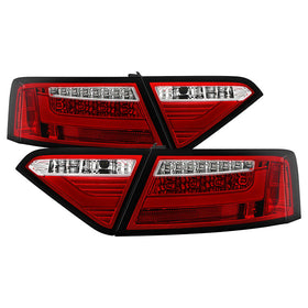 Spyder 08-12 Audi A5 LED Tail Lights - Red Clear ALT-YD-AA508V2-LED-RC