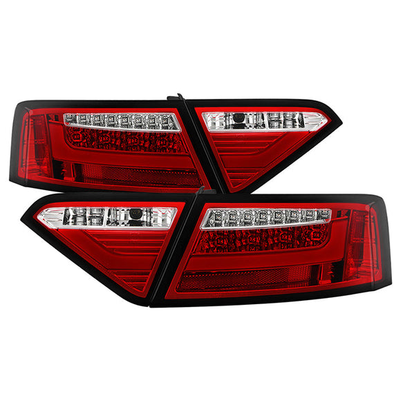 Spyder 08-12 Audi A5 LED Tail Lights - Red Clear ALT-YD-AA508V2-LED-RC