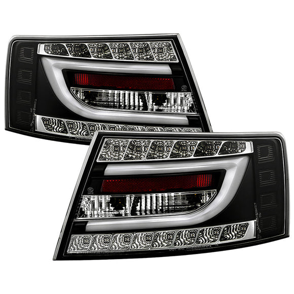 Spyder Audi A6 05-08 4Dr Sedan( not fit Quattro) Light Bar LED Tail Lights Blk ALT-YD-AA605-LBLED-BK