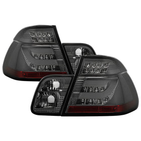 Spyder BMW E46 3-Series 99-01 4Dr Light Bar Style LED Tail Lights Smoke ALT-YD-BE4699-4D-LBLED-SM