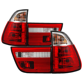 Spyder BMW E53 X5 00-06 4PCS Euro Style Tail Lights- Red Clear ALT-YD-BE5300-RC