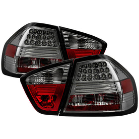 Spyder BMW E90 3-Series 06-08 4Dr LED Tail Lights Smoke ALT-YD-BE9006-LED-SM