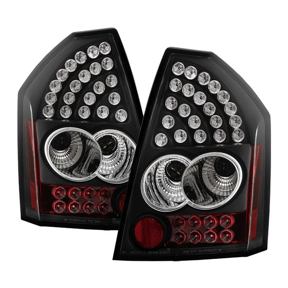 Spyder Chrysler 300C 05-07 LED Tail Lights Black ALT-YD-C305-LED-BK