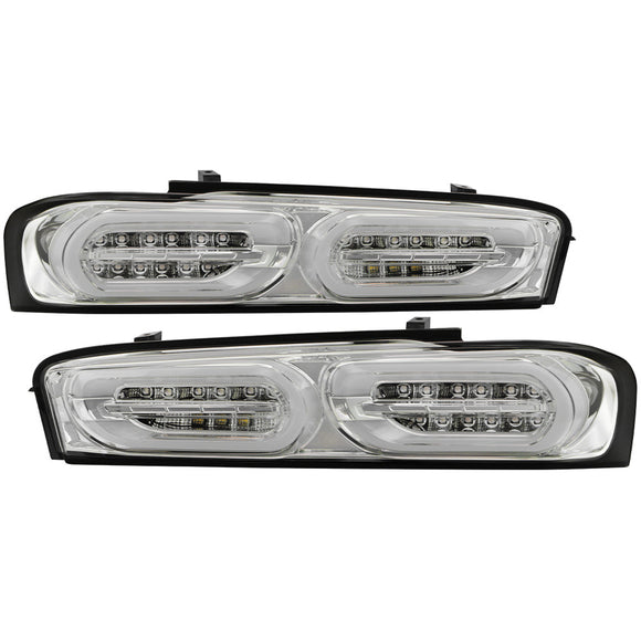Spyder Chevy Camaro 16-18 (Do Not Fit Halogen Model) LED Tail Lights Chrome ALT-YD-CCAM16LED-SEQ-C